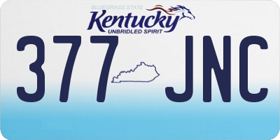 KY license plate 377JNC