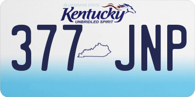 KY license plate 377JNP