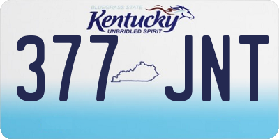 KY license plate 377JNT