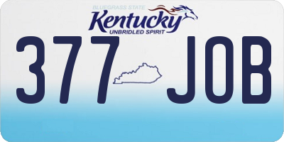 KY license plate 377JOB