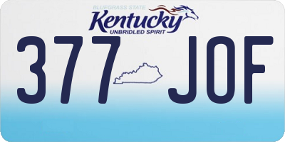 KY license plate 377JOF
