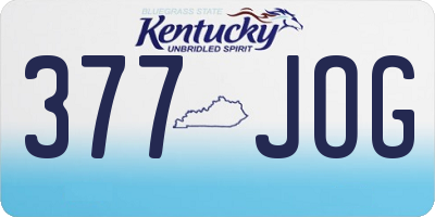 KY license plate 377JOG