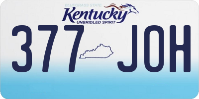 KY license plate 377JOH