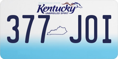 KY license plate 377JOI