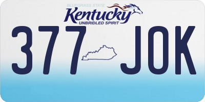 KY license plate 377JOK