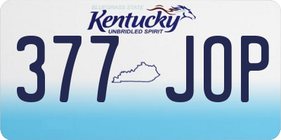 KY license plate 377JOP