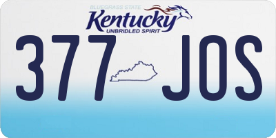 KY license plate 377JOS