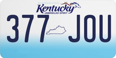 KY license plate 377JOU