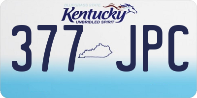 KY license plate 377JPC