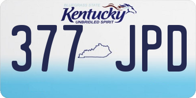 KY license plate 377JPD