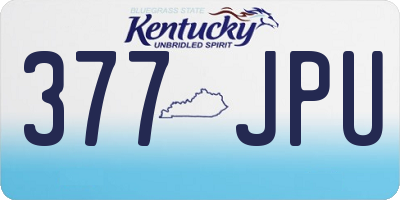 KY license plate 377JPU