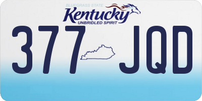 KY license plate 377JQD