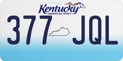 KY license plate 377JQL
