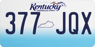 KY license plate 377JQX