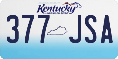 KY license plate 377JSA