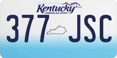 KY license plate 377JSC