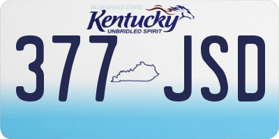 KY license plate 377JSD