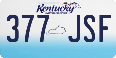 KY license plate 377JSF