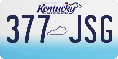KY license plate 377JSG