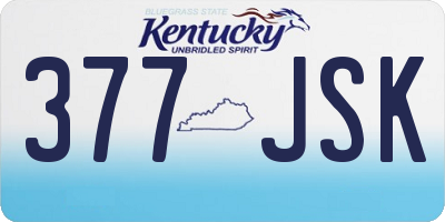 KY license plate 377JSK