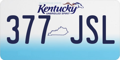 KY license plate 377JSL