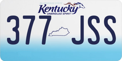 KY license plate 377JSS