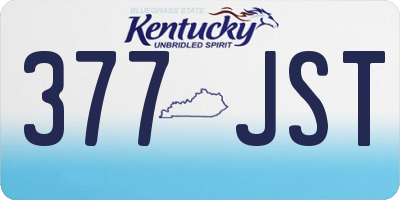KY license plate 377JST