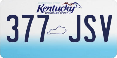 KY license plate 377JSV