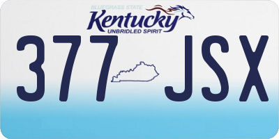 KY license plate 377JSX