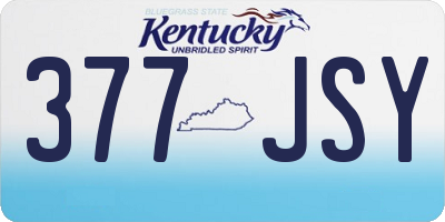 KY license plate 377JSY