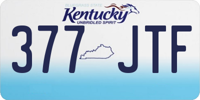 KY license plate 377JTF