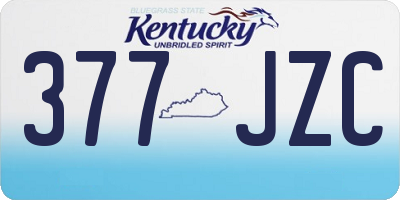 KY license plate 377JZC