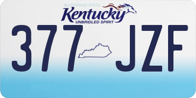 KY license plate 377JZF