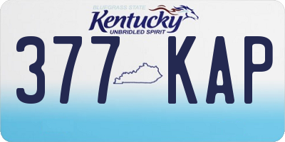 KY license plate 377KAP
