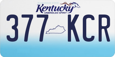KY license plate 377KCR