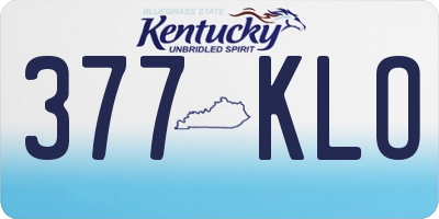 KY license plate 377KLO
