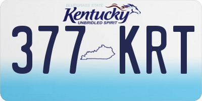 KY license plate 377KRT
