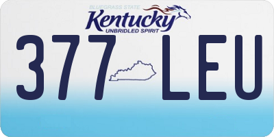 KY license plate 377LEU