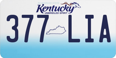 KY license plate 377LIA