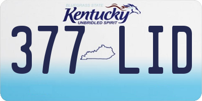 KY license plate 377LID