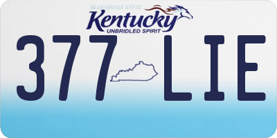KY license plate 377LIE