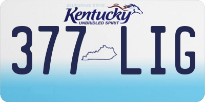 KY license plate 377LIG