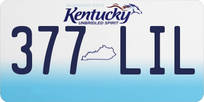 KY license plate 377LIL