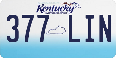 KY license plate 377LIN