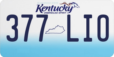 KY license plate 377LIO