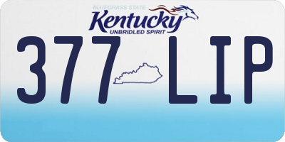 KY license plate 377LIP