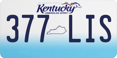 KY license plate 377LIS