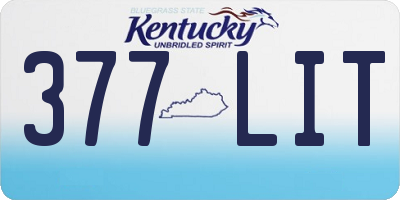 KY license plate 377LIT