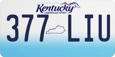 KY license plate 377LIU