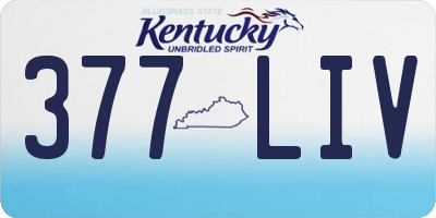 KY license plate 377LIV